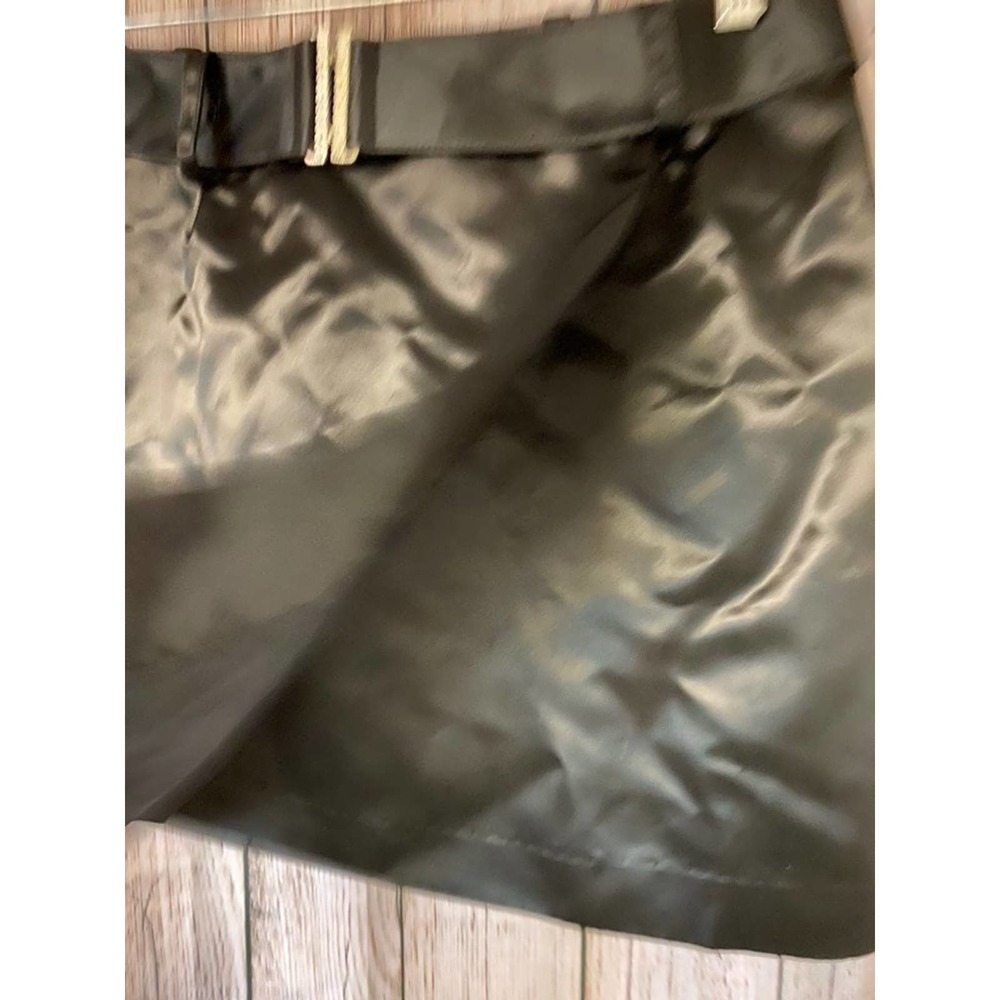 BCBG Paris belted black satin skirt S - Picture 3 of 5